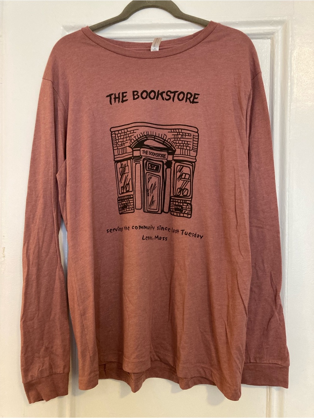 The Bookstore, Lenox Massachusetts Long Sleeve Shirt - Heather Red - XL